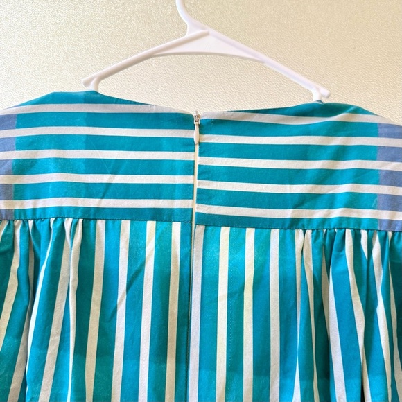 🆕 SILVIA TCHERASSI Adila Striped Midi Dress Infinity Blue Sz L - Picture 6 of 9